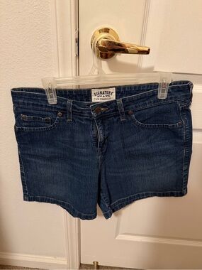 Signature by Levi Strauss Dark Blue Denim Jean Shorts